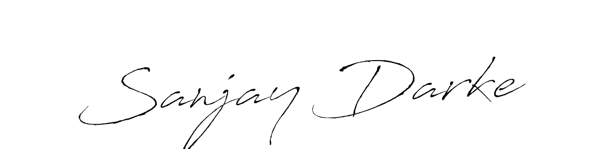 Design your own signature with our free online signature maker. With this signature software, you can create a handwritten (Antro_Vectra) signature for name Sanjay Darke. Sanjay Darke signature style 6 images and pictures png