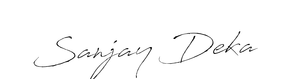 How to make Sanjay Deka signature? Antro_Vectra is a professional autograph style. Create handwritten signature for Sanjay Deka name. Sanjay Deka signature style 6 images and pictures png