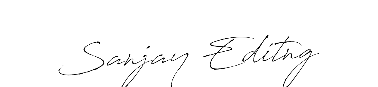 Make a beautiful signature design for name Sanjay Editng. With this signature (Antro_Vectra) style, you can create a handwritten signature for free. Sanjay Editng signature style 6 images and pictures png