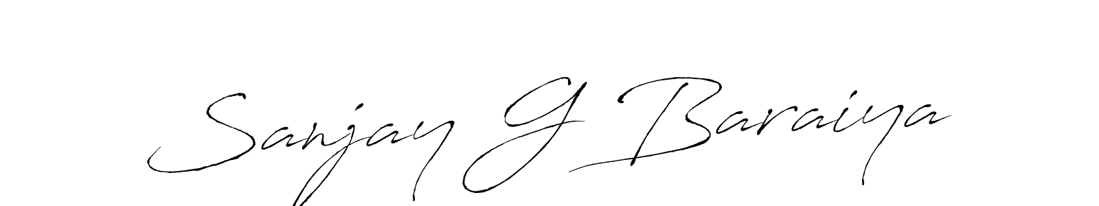 Antro_Vectra is a professional signature style that is perfect for those who want to add a touch of class to their signature. It is also a great choice for those who want to make their signature more unique. Get Sanjay G Baraiya name to fancy signature for free. Sanjay G Baraiya signature style 6 images and pictures png