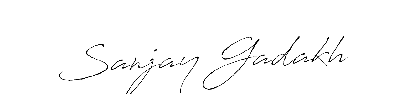 How to make Sanjay Gadakh name signature. Use Antro_Vectra style for creating short signs online. This is the latest handwritten sign. Sanjay Gadakh signature style 6 images and pictures png