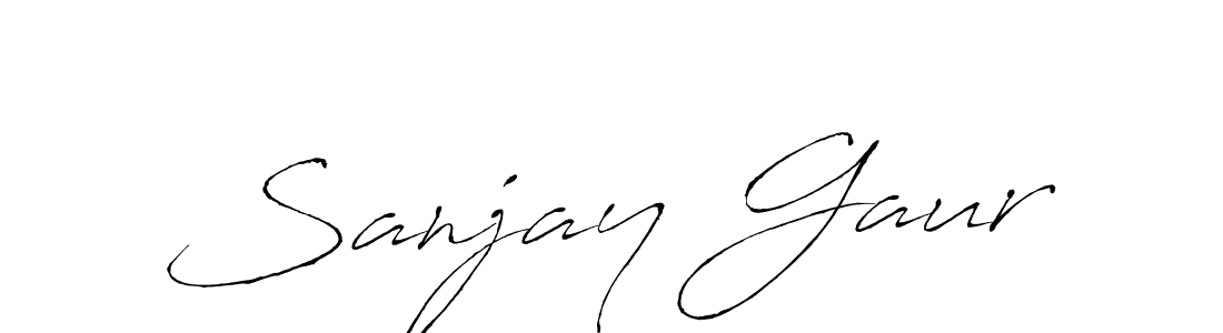 Create a beautiful signature design for name Sanjay Gaur. With this signature (Antro_Vectra) fonts, you can make a handwritten signature for free. Sanjay Gaur signature style 6 images and pictures png