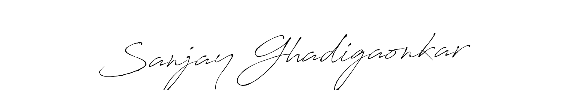 Create a beautiful signature design for name Sanjay Ghadigaonkar. With this signature (Antro_Vectra) fonts, you can make a handwritten signature for free. Sanjay Ghadigaonkar signature style 6 images and pictures png