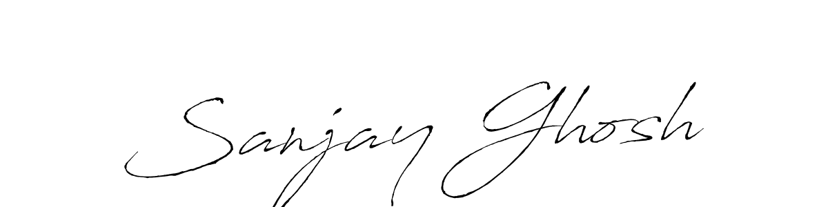 Sanjay Ghosh stylish signature style. Best Handwritten Sign (Antro_Vectra) for my name. Handwritten Signature Collection Ideas for my name Sanjay Ghosh. Sanjay Ghosh signature style 6 images and pictures png