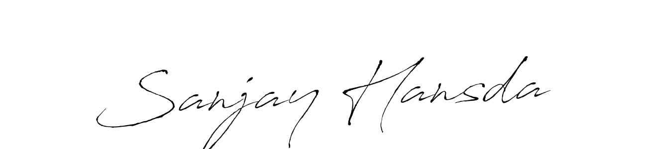 Sanjay Hansda stylish signature style. Best Handwritten Sign (Antro_Vectra) for my name. Handwritten Signature Collection Ideas for my name Sanjay Hansda. Sanjay Hansda signature style 6 images and pictures png