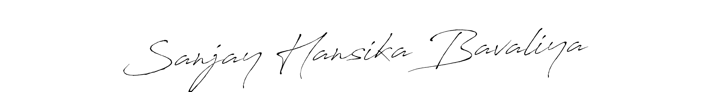 Sanjay Hansika Bavaliya stylish signature style. Best Handwritten Sign (Antro_Vectra) for my name. Handwritten Signature Collection Ideas for my name Sanjay Hansika Bavaliya. Sanjay Hansika Bavaliya signature style 6 images and pictures png