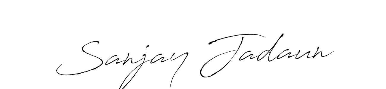 Sanjay Jadaun stylish signature style. Best Handwritten Sign (Antro_Vectra) for my name. Handwritten Signature Collection Ideas for my name Sanjay Jadaun. Sanjay Jadaun signature style 6 images and pictures png