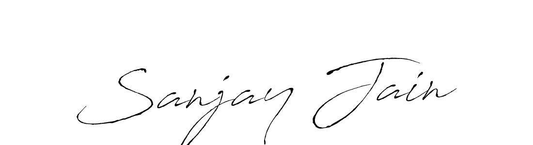 How to make Sanjay Jain name signature. Use Antro_Vectra style for creating short signs online. This is the latest handwritten sign. Sanjay Jain signature style 6 images and pictures png