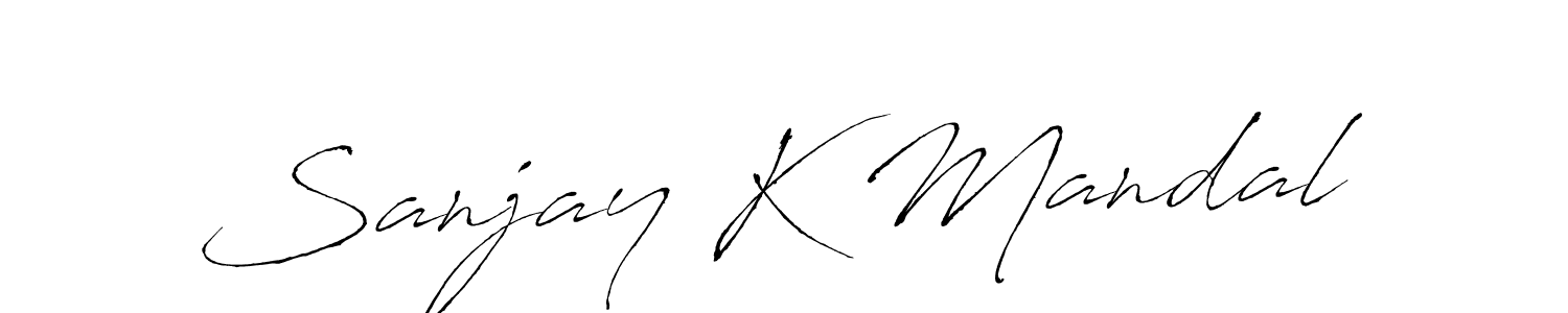 Create a beautiful signature design for name Sanjay K Mandal. With this signature (Antro_Vectra) fonts, you can make a handwritten signature for free. Sanjay K Mandal signature style 6 images and pictures png