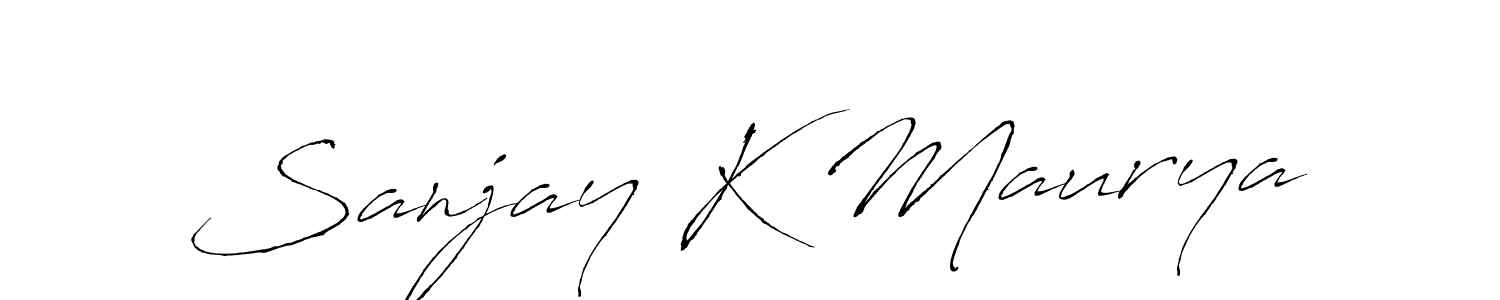 The best way (Antro_Vectra) to make a short signature is to pick only two or three words in your name. The name Sanjay K Maurya include a total of six letters. For converting this name. Sanjay K Maurya signature style 6 images and pictures png