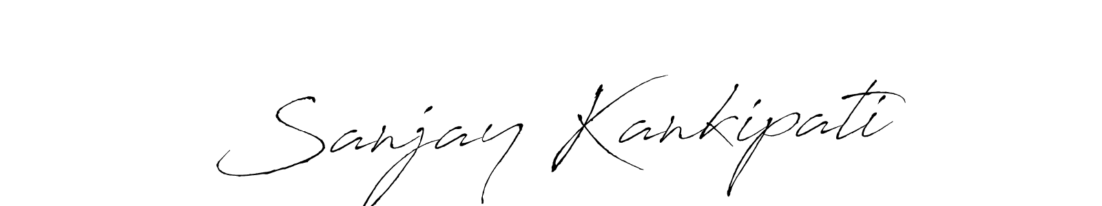 How to make Sanjay Kankipati name signature. Use Antro_Vectra style for creating short signs online. This is the latest handwritten sign. Sanjay Kankipati signature style 6 images and pictures png