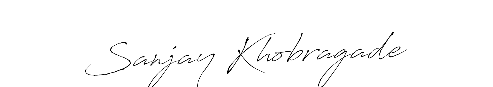 Design your own signature with our free online signature maker. With this signature software, you can create a handwritten (Antro_Vectra) signature for name Sanjay Khobragade. Sanjay Khobragade signature style 6 images and pictures png