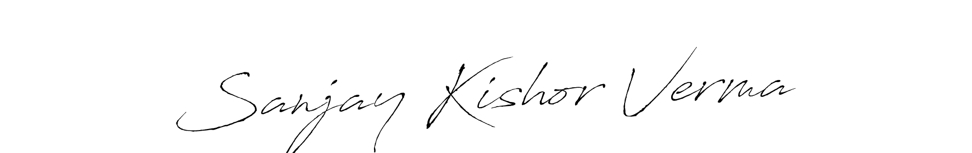 How to make Sanjay Kishor Verma name signature. Use Antro_Vectra style for creating short signs online. This is the latest handwritten sign. Sanjay Kishor Verma signature style 6 images and pictures png