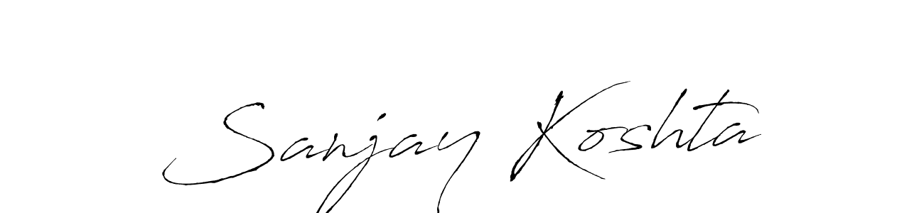 Once you've used our free online signature maker to create your best signature Antro_Vectra style, it's time to enjoy all of the benefits that Sanjay Koshta name signing documents. Sanjay Koshta signature style 6 images and pictures png