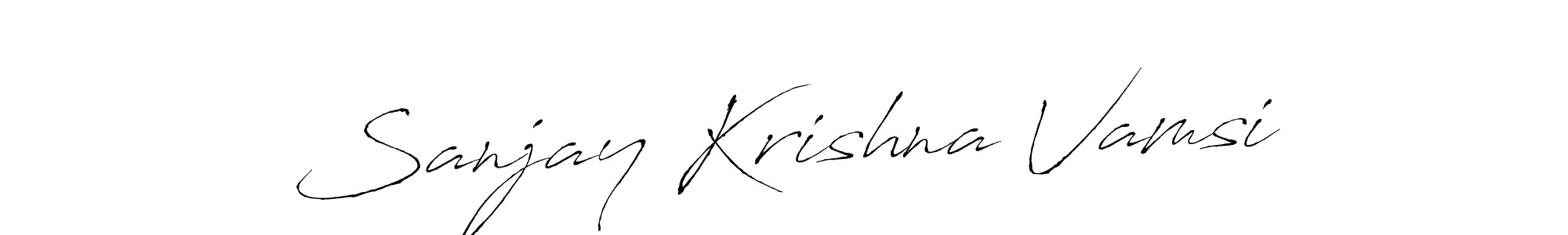 You can use this online signature creator to create a handwritten signature for the name Sanjay Krishna Vamsi. This is the best online autograph maker. Sanjay Krishna Vamsi signature style 6 images and pictures png
