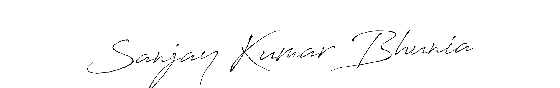Antro_Vectra is a professional signature style that is perfect for those who want to add a touch of class to their signature. It is also a great choice for those who want to make their signature more unique. Get Sanjay Kumar Bhunia name to fancy signature for free. Sanjay Kumar Bhunia signature style 6 images and pictures png