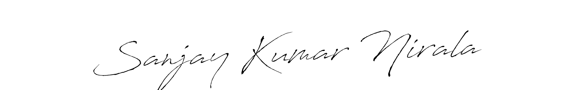 The best way (Antro_Vectra) to make a short signature is to pick only two or three words in your name. The name Sanjay Kumar Nirala include a total of six letters. For converting this name. Sanjay Kumar Nirala signature style 6 images and pictures png