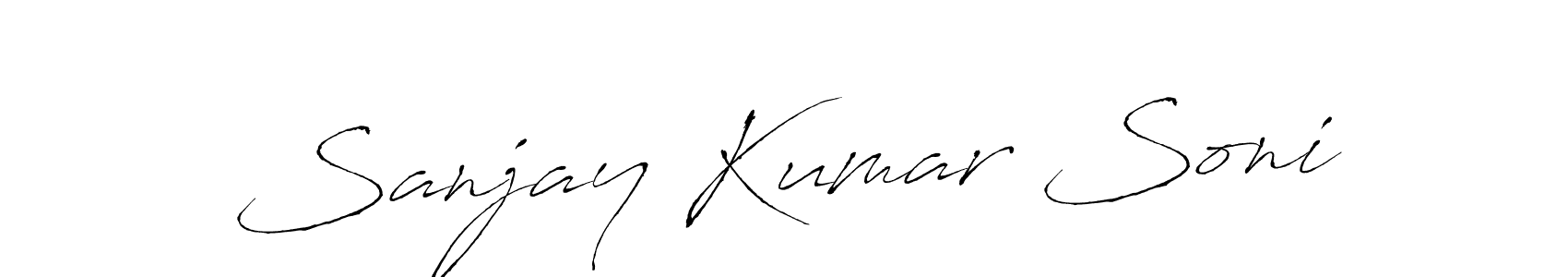 Create a beautiful signature design for name Sanjay Kumar Soni. With this signature (Antro_Vectra) fonts, you can make a handwritten signature for free. Sanjay Kumar Soni signature style 6 images and pictures png