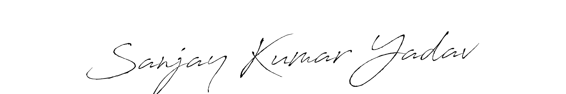 Design your own signature with our free online signature maker. With this signature software, you can create a handwritten (Antro_Vectra) signature for name Sanjay Kumar Yadav. Sanjay Kumar Yadav signature style 6 images and pictures png