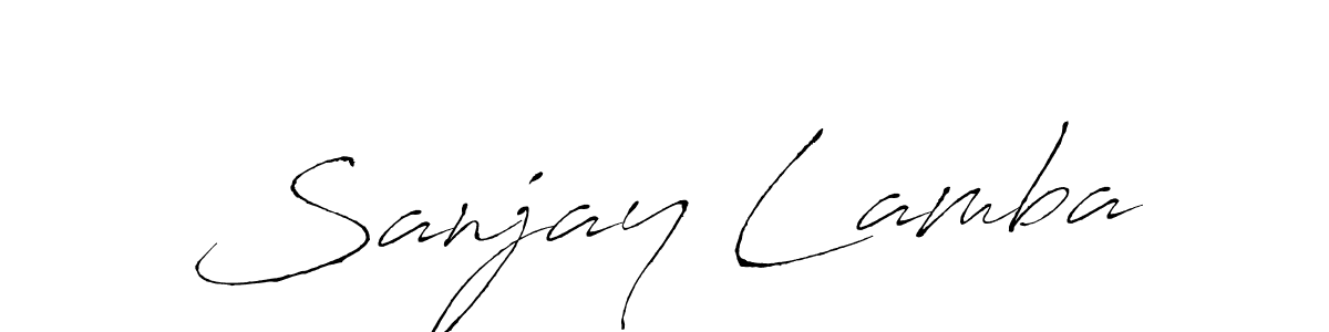 You should practise on your own different ways (Antro_Vectra) to write your name (Sanjay Lamba) in signature. don't let someone else do it for you. Sanjay Lamba signature style 6 images and pictures png
