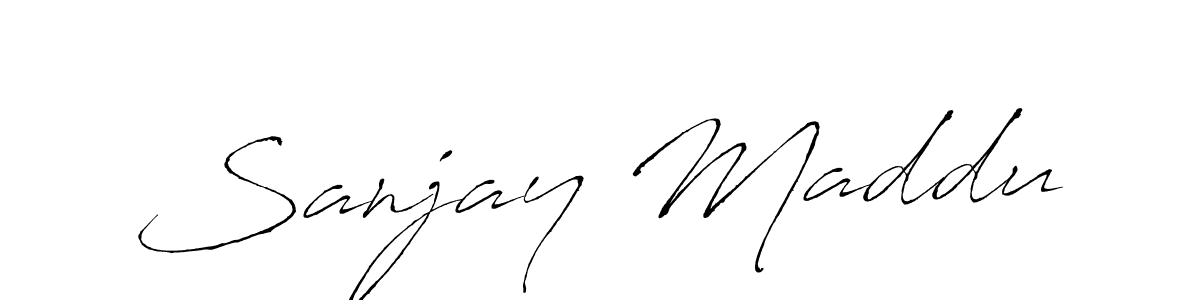 Also we have Sanjay Maddu name is the best signature style. Create professional handwritten signature collection using Antro_Vectra autograph style. Sanjay Maddu signature style 6 images and pictures png