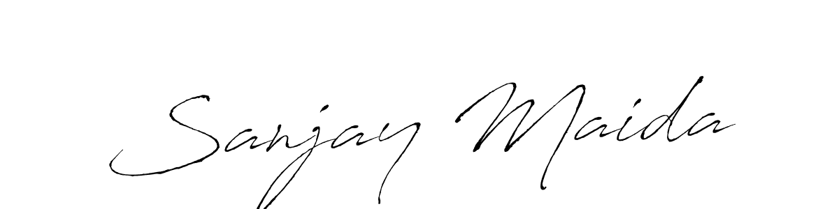 Design your own signature with our free online signature maker. With this signature software, you can create a handwritten (Antro_Vectra) signature for name Sanjay Maida. Sanjay Maida signature style 6 images and pictures png