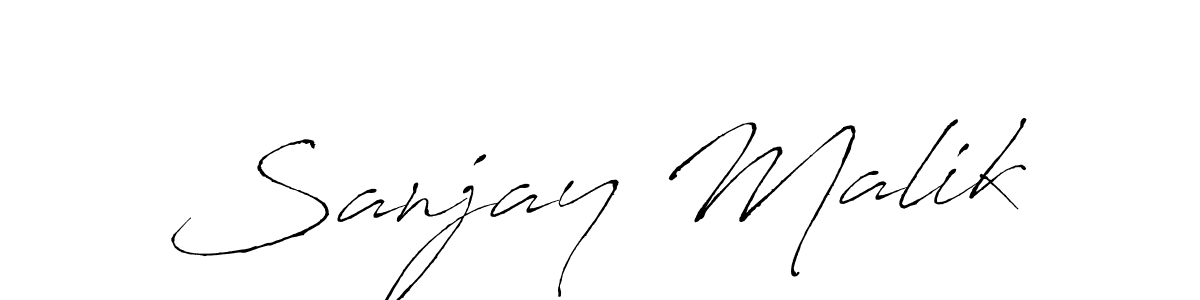 Use a signature maker to create a handwritten signature online. With this signature software, you can design (Antro_Vectra) your own signature for name Sanjay Malik. Sanjay Malik signature style 6 images and pictures png