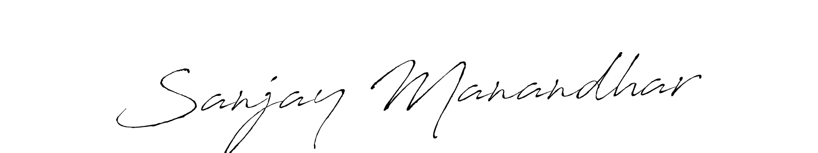 Sanjay Manandhar stylish signature style. Best Handwritten Sign (Antro_Vectra) for my name. Handwritten Signature Collection Ideas for my name Sanjay Manandhar. Sanjay Manandhar signature style 6 images and pictures png