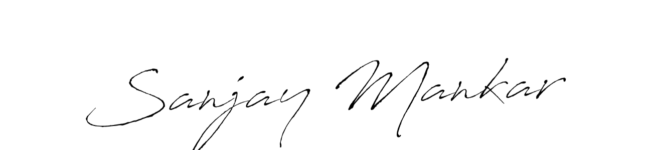 How to make Sanjay Mankar signature? Antro_Vectra is a professional autograph style. Create handwritten signature for Sanjay Mankar name. Sanjay Mankar signature style 6 images and pictures png