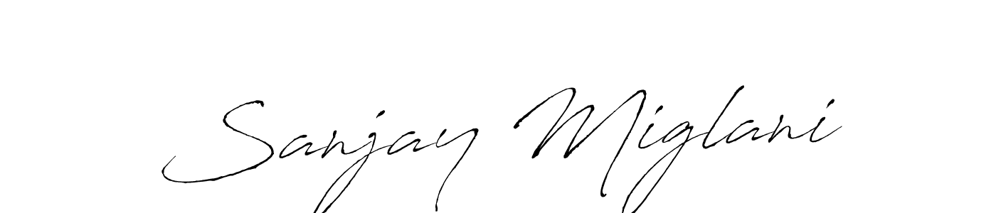 The best way (Antro_Vectra) to make a short signature is to pick only two or three words in your name. The name Sanjay Miglani include a total of six letters. For converting this name. Sanjay Miglani signature style 6 images and pictures png