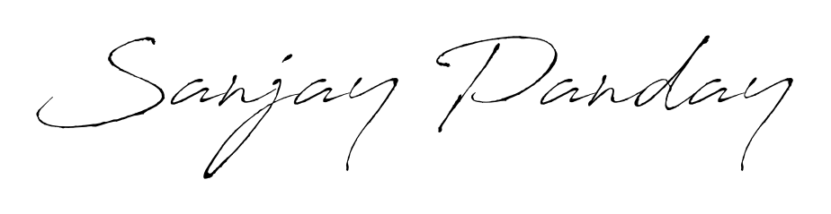Give your name Sanjay Panday an exquisite flair with the Antro_Vectra script font. Ideal for contracts, resumes, and formal letterheads. Sanjay Panday signature style 6 images and pictures png