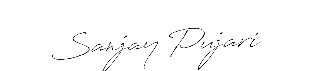 The best way (Antro_Vectra) to make a short signature is to pick only two or three words in your name. The name Sanjay Pujari include a total of six letters. For converting this name. Sanjay Pujari signature style 6 images and pictures png