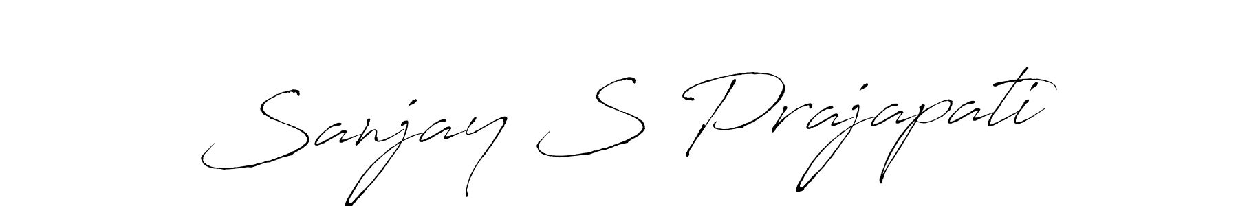 How to make Sanjay S Prajapati signature? Antro_Vectra is a professional autograph style. Create handwritten signature for Sanjay S Prajapati name. Sanjay S Prajapati signature style 6 images and pictures png