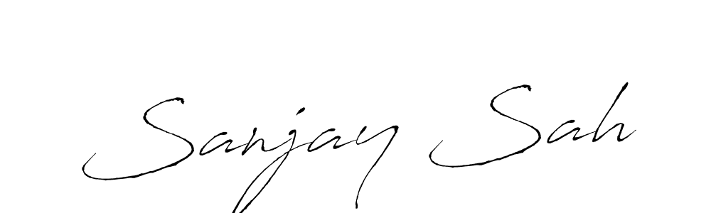 Design your own signature with our free online signature maker. With this signature software, you can create a handwritten (Antro_Vectra) signature for name Sanjay Sah. Sanjay Sah signature style 6 images and pictures png