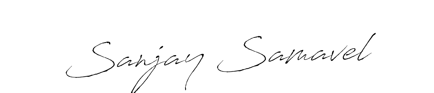 You should practise on your own different ways (Antro_Vectra) to write your name (Sanjay Samavel) in signature. don't let someone else do it for you. Sanjay Samavel signature style 6 images and pictures png