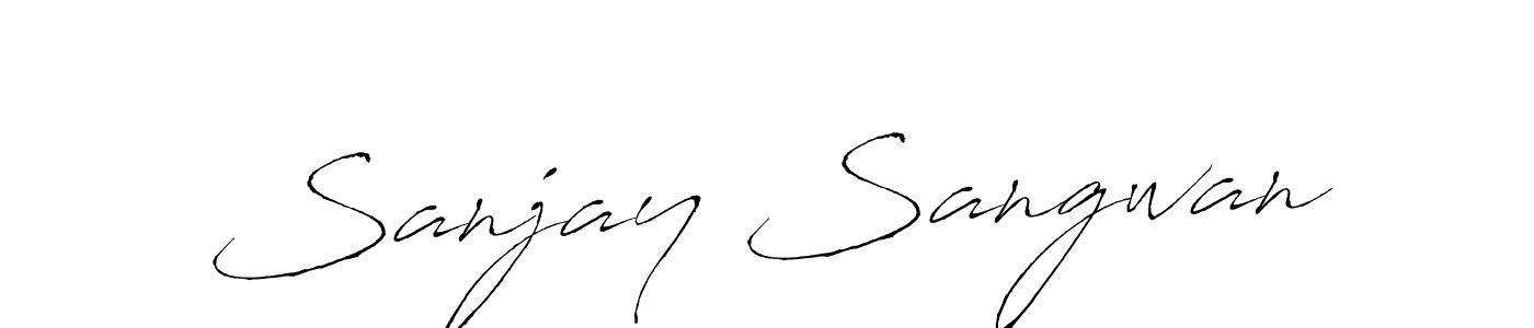 How to make Sanjay Sangwan signature? Antro_Vectra is a professional autograph style. Create handwritten signature for Sanjay Sangwan name. Sanjay Sangwan signature style 6 images and pictures png