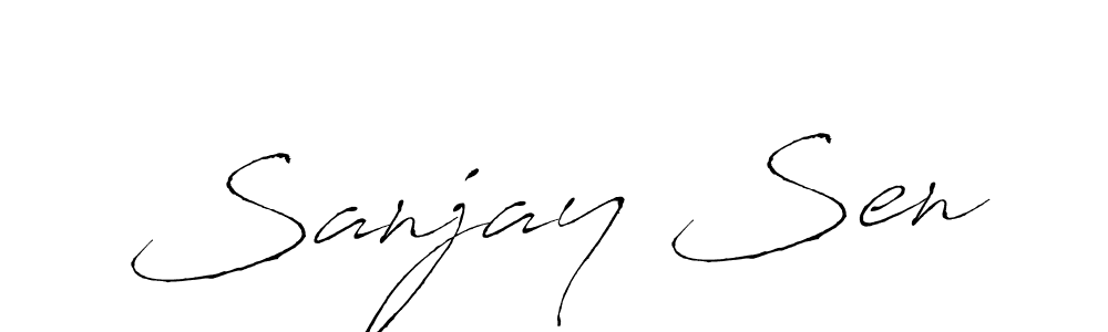 Sanjay Sen stylish signature style. Best Handwritten Sign (Antro_Vectra) for my name. Handwritten Signature Collection Ideas for my name Sanjay Sen. Sanjay Sen signature style 6 images and pictures png