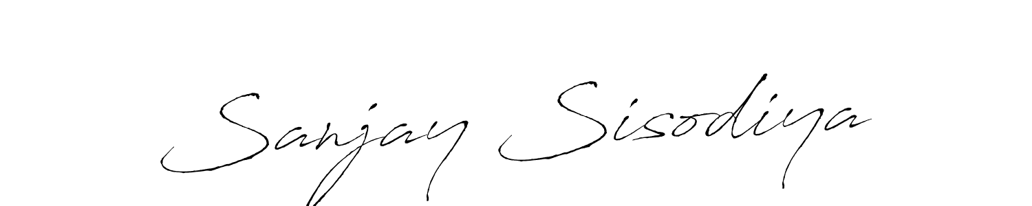 How to make Sanjay Sisodiya name signature. Use Antro_Vectra style for creating short signs online. This is the latest handwritten sign. Sanjay Sisodiya signature style 6 images and pictures png