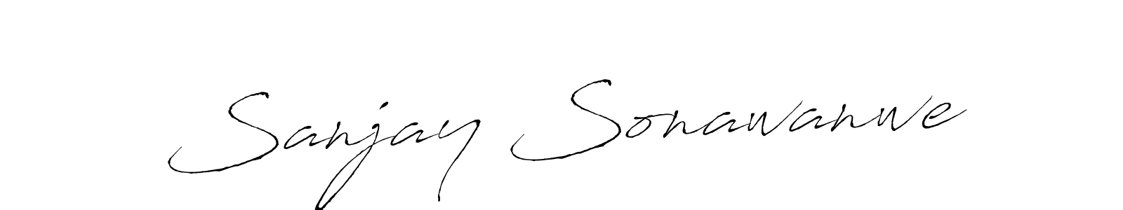 Create a beautiful signature design for name Sanjay Sonawanwe. With this signature (Antro_Vectra) fonts, you can make a handwritten signature for free. Sanjay Sonawanwe signature style 6 images and pictures png