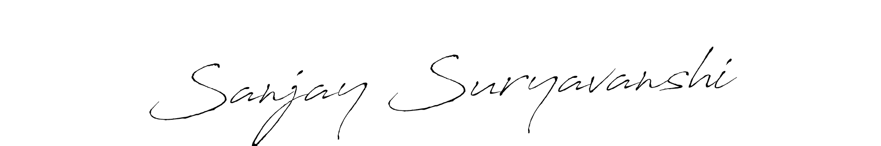 How to make Sanjay Suryavanshi signature? Antro_Vectra is a professional autograph style. Create handwritten signature for Sanjay Suryavanshi name. Sanjay Suryavanshi signature style 6 images and pictures png