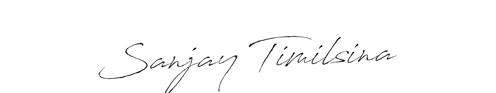 Sanjay Timilsina stylish signature style. Best Handwritten Sign (Antro_Vectra) for my name. Handwritten Signature Collection Ideas for my name Sanjay Timilsina. Sanjay Timilsina signature style 6 images and pictures png