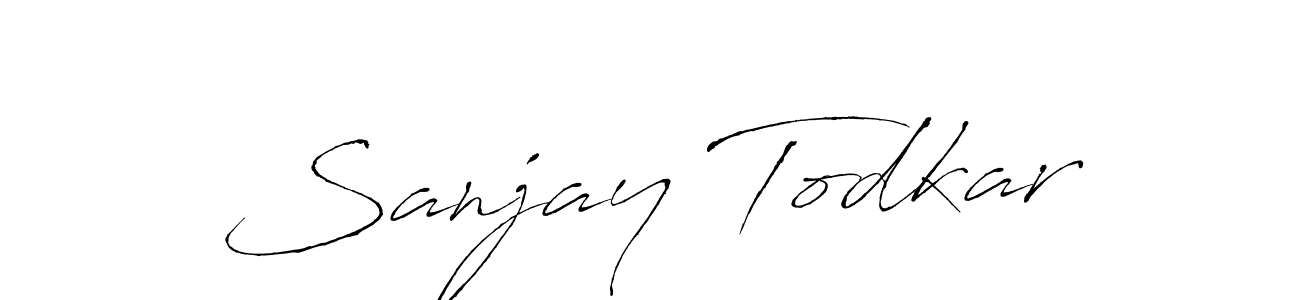Antro_Vectra is a professional signature style that is perfect for those who want to add a touch of class to their signature. It is also a great choice for those who want to make their signature more unique. Get Sanjay Todkar name to fancy signature for free. Sanjay Todkar signature style 6 images and pictures png