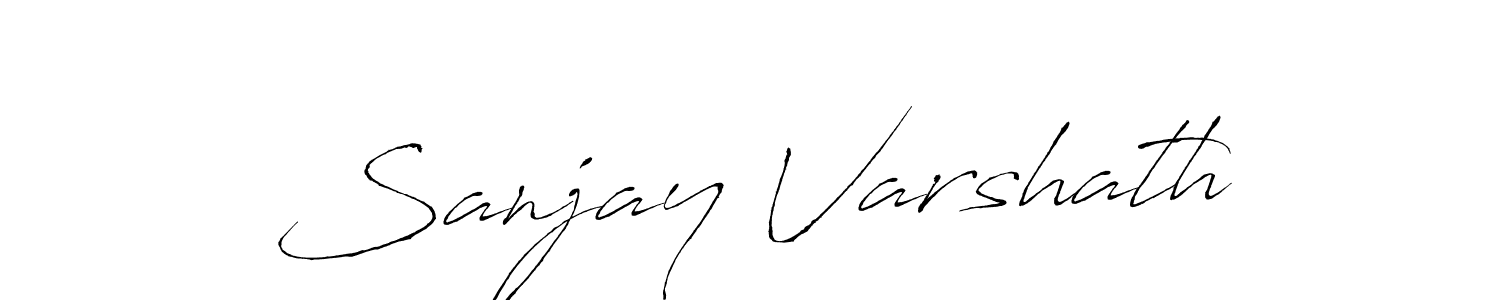 The best way (Antro_Vectra) to make a short signature is to pick only two or three words in your name. The name Sanjay Varshath include a total of six letters. For converting this name. Sanjay Varshath signature style 6 images and pictures png