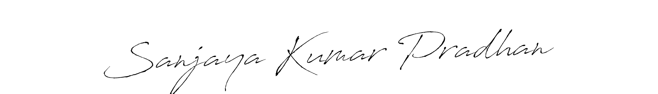 The best way (Antro_Vectra) to make a short signature is to pick only two or three words in your name. The name Sanjaya Kumar Pradhan include a total of six letters. For converting this name. Sanjaya Kumar Pradhan signature style 6 images and pictures png