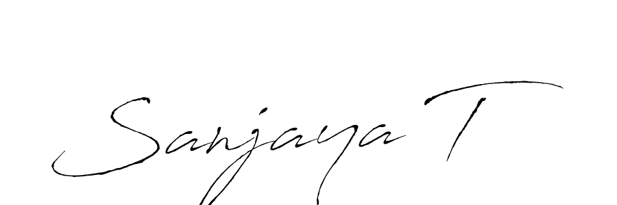 The best way (Antro_Vectra) to make a short signature is to pick only two or three words in your name. The name Sanjaya T include a total of six letters. For converting this name. Sanjaya T signature style 6 images and pictures png