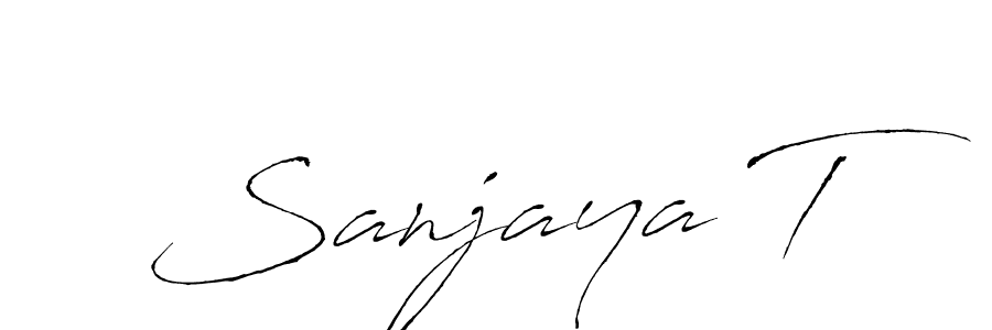 The best way (Antro_Vectra) to make a short signature is to pick only two or three words in your name. The name Sanjaya T include a total of six letters. For converting this name. Sanjaya T signature style 6 images and pictures png