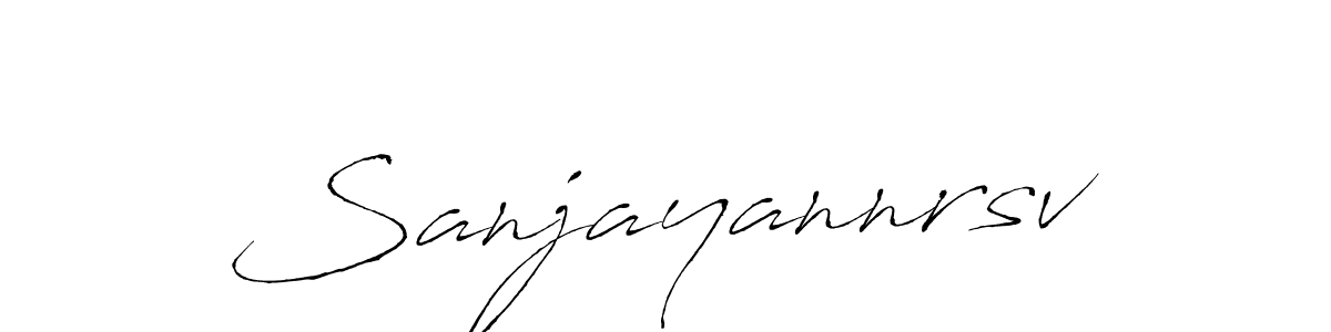 You should practise on your own different ways (Antro_Vectra) to write your name (Sanjayannrsv) in signature. don't let someone else do it for you. Sanjayannrsv signature style 6 images and pictures png