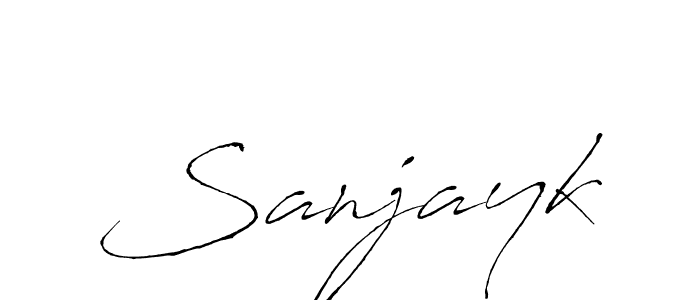 How to make Sanjayk name signature. Use Antro_Vectra style for creating short signs online. This is the latest handwritten sign. Sanjayk signature style 6 images and pictures png