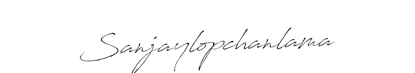 Also we have Sanjaylopchanlama name is the best signature style. Create professional handwritten signature collection using Antro_Vectra autograph style. Sanjaylopchanlama signature style 6 images and pictures png