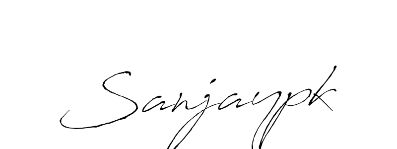 Use a signature maker to create a handwritten signature online. With this signature software, you can design (Antro_Vectra) your own signature for name Sanjaypk. Sanjaypk signature style 6 images and pictures png